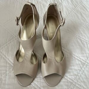 Nine West Cream T-Strap Heels